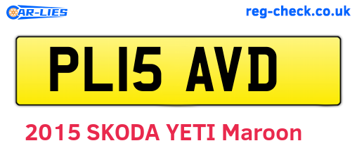 PL15AVD are the vehicle registration plates.