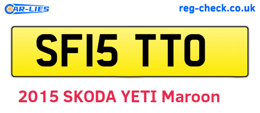 SF15TTO are the vehicle registration plates.