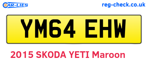 YM64EHW are the vehicle registration plates.