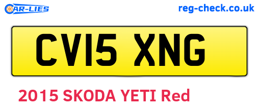 CV15XNG are the vehicle registration plates.