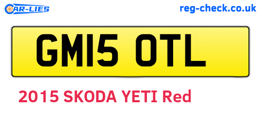 GM15OTL are the vehicle registration plates.