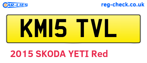 KM15TVL are the vehicle registration plates.