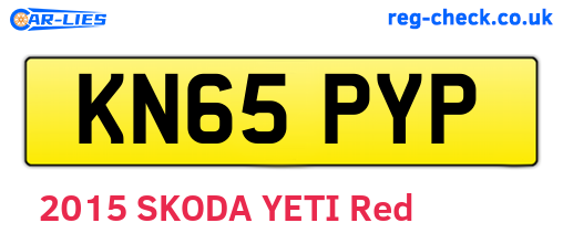 KN65PYP are the vehicle registration plates.