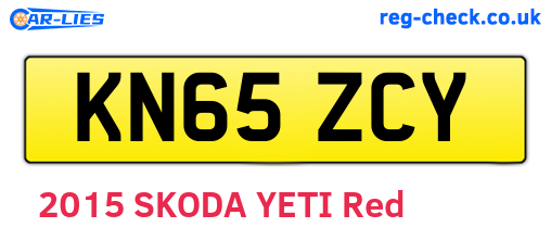 KN65ZCY are the vehicle registration plates.