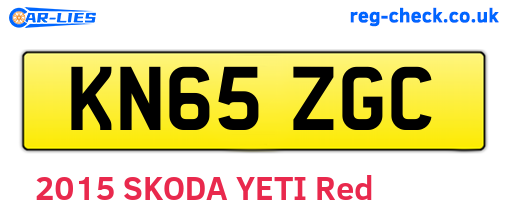 KN65ZGC are the vehicle registration plates.