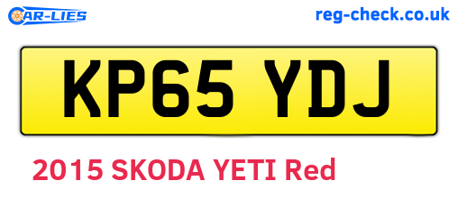 KP65YDJ are the vehicle registration plates.