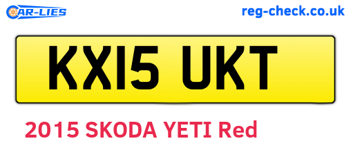 KX15UKT are the vehicle registration plates.