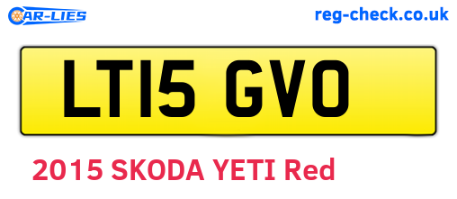 LT15GVO are the vehicle registration plates.