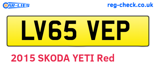 LV65VEP are the vehicle registration plates.