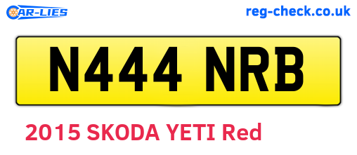 N444NRB are the vehicle registration plates.