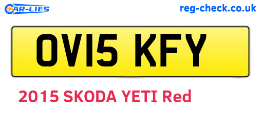 OV15KFY are the vehicle registration plates.