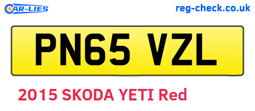 PN65VZL are the vehicle registration plates.