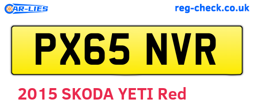 PX65NVR are the vehicle registration plates.