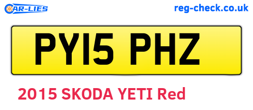 PY15PHZ are the vehicle registration plates.