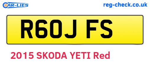 R60JFS are the vehicle registration plates.