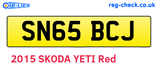SN65BCJ are the vehicle registration plates.
