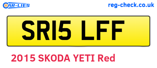 SR15LFF are the vehicle registration plates.