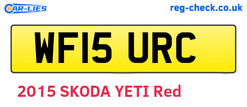 WF15URC are the vehicle registration plates.