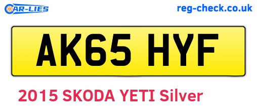 AK65HYF are the vehicle registration plates.