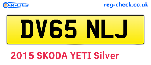 DV65NLJ are the vehicle registration plates.