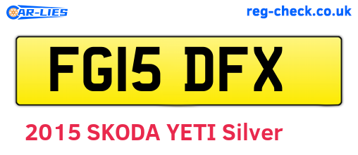 FG15DFX are the vehicle registration plates.