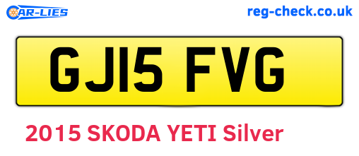 GJ15FVG are the vehicle registration plates.