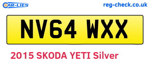 NV64WXX are the vehicle registration plates.
