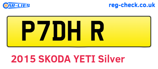 P7DHR are the vehicle registration plates.
