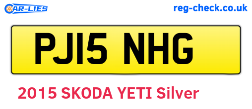 PJ15NHG are the vehicle registration plates.
