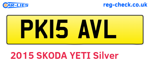 PK15AVL are the vehicle registration plates.