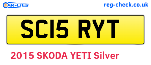 SC15RYT are the vehicle registration plates.