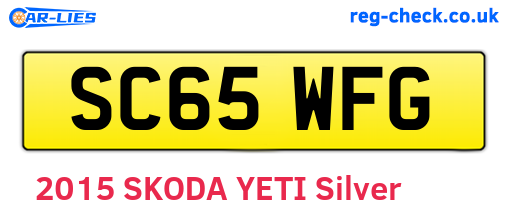 SC65WFG are the vehicle registration plates.