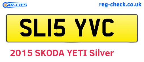 SL15YVC are the vehicle registration plates.