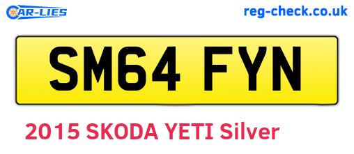 SM64FYN are the vehicle registration plates.