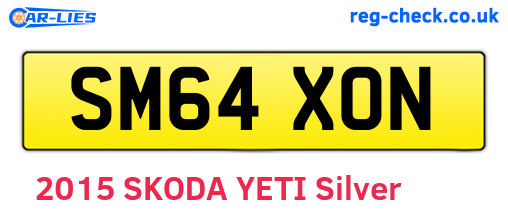 SM64XON are the vehicle registration plates.