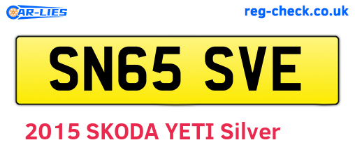 SN65SVE are the vehicle registration plates.
