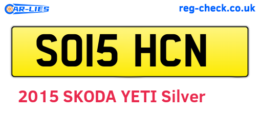 SO15HCN are the vehicle registration plates.