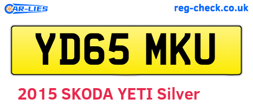 YD65MKU are the vehicle registration plates.