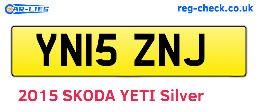 YN15ZNJ are the vehicle registration plates.