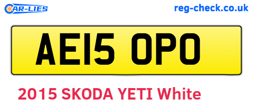 AE15OPO are the vehicle registration plates.