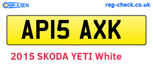 AP15AXK are the vehicle registration plates.