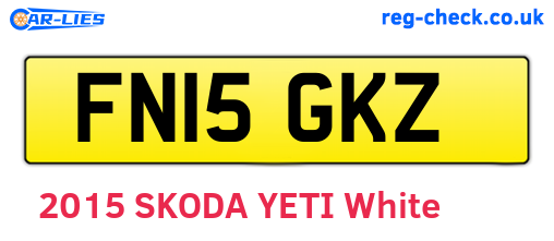 FN15GKZ are the vehicle registration plates.