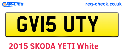 GV15UTY are the vehicle registration plates.