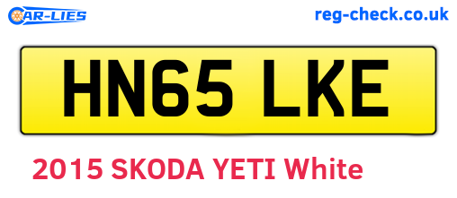 HN65LKE are the vehicle registration plates.