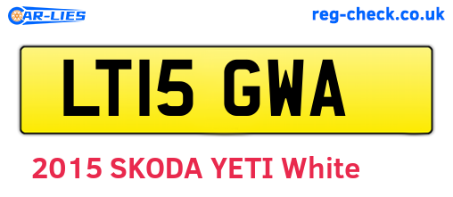 LT15GWA are the vehicle registration plates.