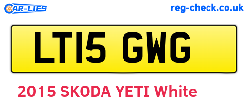 LT15GWG are the vehicle registration plates.