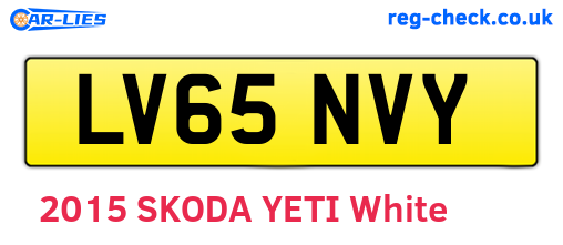 LV65NVY are the vehicle registration plates.