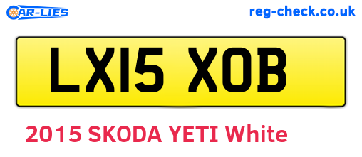 LX15XOB are the vehicle registration plates.