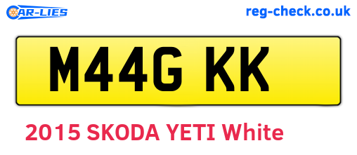 M44GKK are the vehicle registration plates.