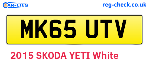 MK65UTV are the vehicle registration plates.